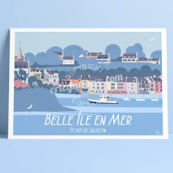 Affiche Belle-Ile-en-Mer, le Port de Sauzon