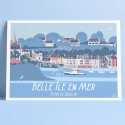 Poster Belle-Ile-en-Mer, Sauzon Harbour