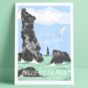 Affiche Belle-Ile-en-Mer, Les Aiguilles de Port-Coton