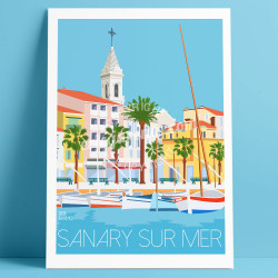 Poster The Harbour of Sanary-sur-Mer, 2019