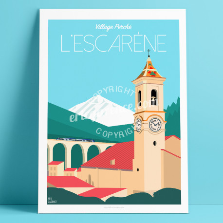 Affiche L'Escarène Mercantour Cote d'azur Poster Eric Garence