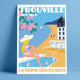 Les 8 affiches de Trouville-sur-Mer, Eric Garence, Marché, posters, savignac, raymond, vintage, retro, voyage