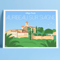 Poster Auribeau-sur-Siagne, Village, 2020