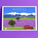 Poster Lavander field and the 2CV in Provence, 2020