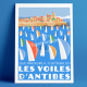 Affiche Les Voiles d'Antibes, 25ème édition, 2020 par Eric Garence, Côte d'Azur France bonjourlaffiche deco