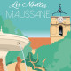 Affiche, Maussane les Alpilles, Place, Fontaine, Provence, Eric Garence, affiche, poster, vintage, neo retro, illustration, Conc