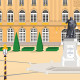 Poster Nancy, place Stanislas par Eric Garence, Auvergne Rhone Alpes Ain art galerie artiste art-déco, concept store