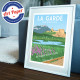 Affiche, La Garde, Var, Toulon, Provence, Eric Garence, illustration, poster, vintage, neo retro, espace nature, Vert