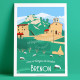 Affiche, Brenon, Var, Gorges du Verdon, Provence, Eric Garence, illustration, poster, vintage, neo retro,  Sainte croix, Provenc