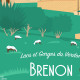 Artwork, Brenon, Var, Gorges du Verdon, Provence, Eric Garence, illustration, poster, vintage, neo retro,  Sainte croix