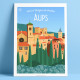 Artwork, Aups, truffe, Var, Gorges du Verdon, Provence, Eric Garence, illustration, poster, vintage, retro, Visitvar