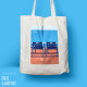 Tote Bag "Nice - Promenade des Anglais" chaises bleues, cadeau, souvenir eric garence made in france cote d'azur