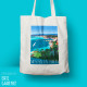 Tote-Bag "Nice - Nissa la Bella", Eric Garence, promenade des anglais, affiche, noel, cadeau, cote d'azur, mont boron