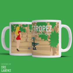 Mug "Fanny and the Place des Lices in Saint Tropez"