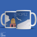 Mug "The Beach and the bell tower of Saint Tropez"