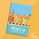 Magnet, "Menton, Capitale du citron" Aimant, Eric Garence, Deco, house, gift, cadeau, business, nice, cote d'azur