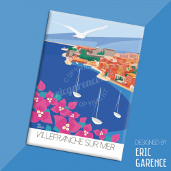 Magnet, "Villefranche-sur-Mer", aimant, fridge, gift, business, 