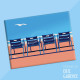 Magnet, "Nos 4 chaises bleues", aimant, fridge, gift, business, 