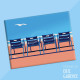 Magnet, "Nos 4 chaises bleues" Aimant, Eric Garence, Deco, house, gift, cadeau, business, nice, cote d'azur, artist