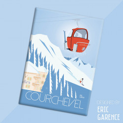 Magnet, "Luxe à Courchevel" Aimant, Eric Garence, Deco, house, gift, cadeau, business, nice, cote d'azur, artist