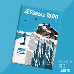 Magnet, "Avoriaz 1800", aimant, fridge, gift, business, 