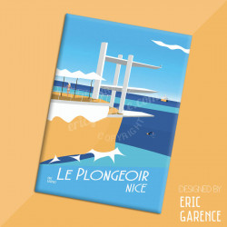 Magnet, "Le Plongeoir, 2017" Aimant, Eric Garence, Deco, house, gift, cadeau, business, nice, cote d'azur, arti