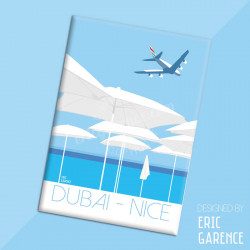 Magnet, "Dubai - Nice in A380", aimant, fridge, gift, business, 
