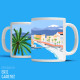 Mug "Nice Baie des Anges" , Eric Garence, Golfe, mehari, idée, noel, cadeau, cote d'azur, de funes, cruch