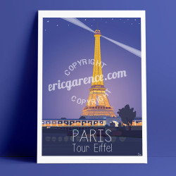 Poster The Eiffel Tower on a spring evening, 2016