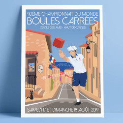 Poster World Championship of Square Balls, Cagnes-sur-Mer - 2019