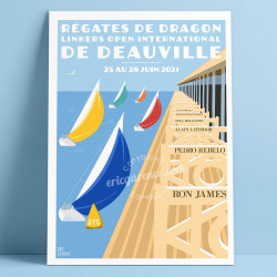 Affiche Régates de Dragon de Deauville, 2021 - Affiche Officielle