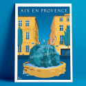 Affiche Aix-en-Provence, La Moussue du Cours Mirabeau, 2022