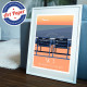 Poster Nice, Les chaises Bleues - Sunset, 2022