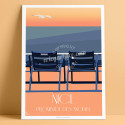 Poster Nice, Les chaises Bleues - Sunset, 2022
