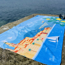Beach Towel, "Petit Citrons" French Riviera
