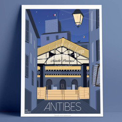 Affiche " Antibes et son marché provençal, 2022".