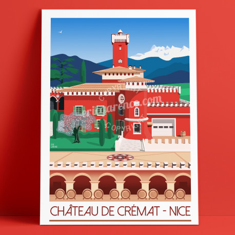 Eric Garence Affichiste Nice : Affiche Château de Crémat, 2022