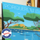 Eric Garence Affichiste Nice : Affiche Porquerolles Plage Notre-Dame