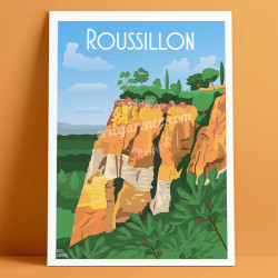 Poster Roussillon, Les Ocres.