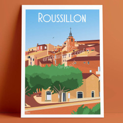 Affiche Roussillon, le village.