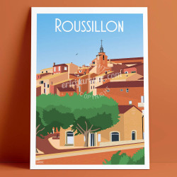 Poster Roussillon, the village.