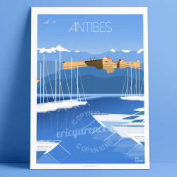 Affiche - Antibes, le Fort Vauban et le Port