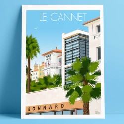 Affiche "Le cannet et le musée Bonnard, 2023" Eric Garence Affiche poster cote d'azur french riviera artwork deco