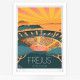Affiche "Fréjus, Le Théatre Romain", 2025 par Eric Garence à l'occasion du spectacle du T'choup Comedy Club 