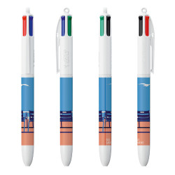 Stylos 4 couleurs "Nos 2 chaises bleues " by Eric Garence - BIC® 4 Colours ballpen