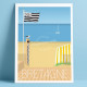 Affiche "La Plage à Carnac" par Eric Garence