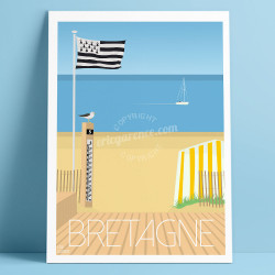 Poster "Carnac beach" by Eric Garence